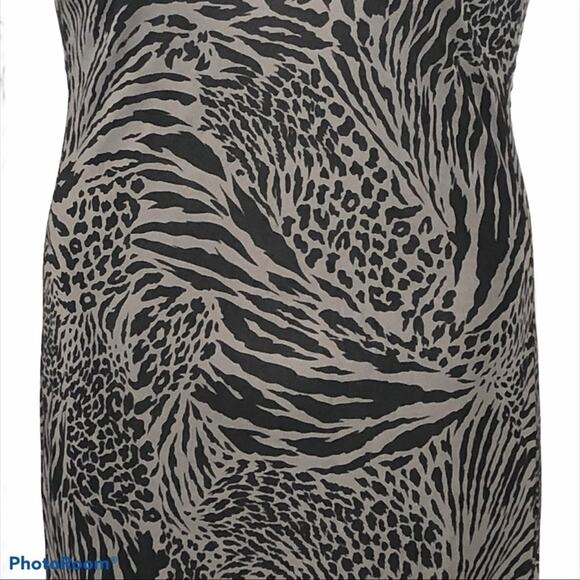 Alice + Olivia Delora Animal Print Mini Bodycon Dress Long Sleeve Small - Picture 9 of 14
